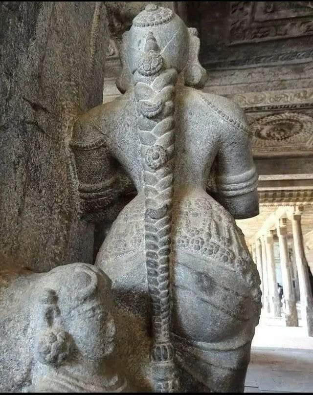 A Stone Sculpture of a Woman in Bhoo Varahaswamy Temple-Stumbit Heritage